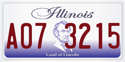 IL license plate A073215