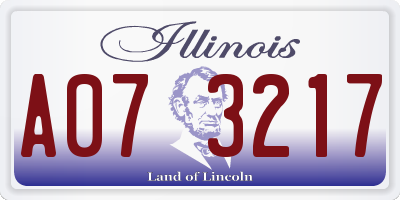 IL license plate A073217