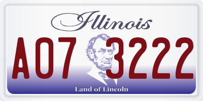 IL license plate A073222