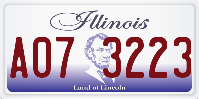IL license plate A073223
