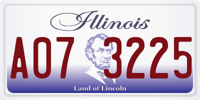 IL license plate A073225