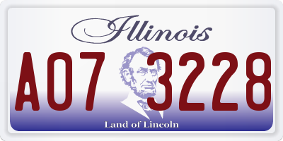 IL license plate A073228