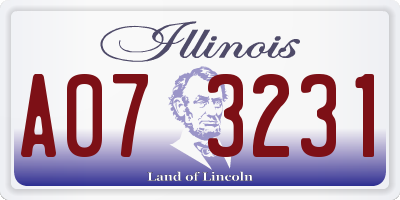 IL license plate A073231