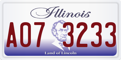 IL license plate A073233