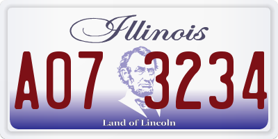 IL license plate A073234