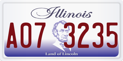 IL license plate A073235
