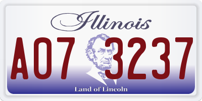IL license plate A073237