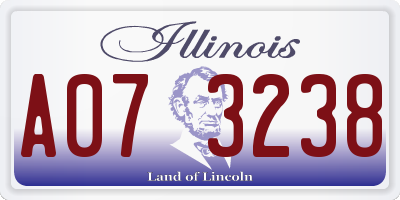 IL license plate A073238