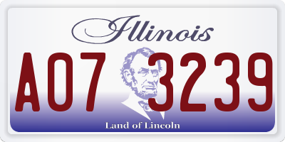 IL license plate A073239
