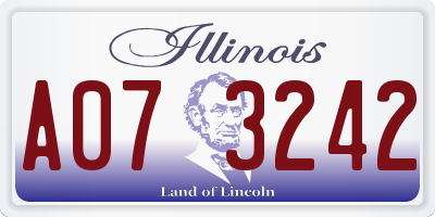 IL license plate A073242