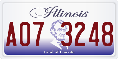IL license plate A073248