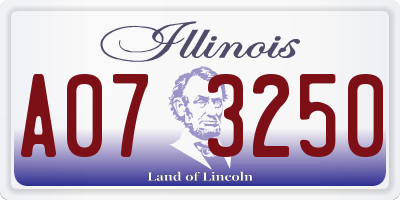 IL license plate A073250