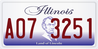 IL license plate A073251