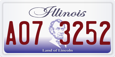 IL license plate A073252