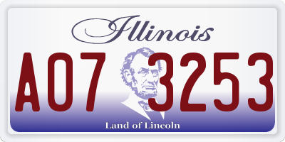 IL license plate A073253