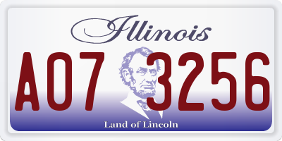 IL license plate A073256