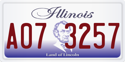 IL license plate A073257