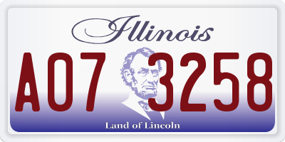 IL license plate A073258