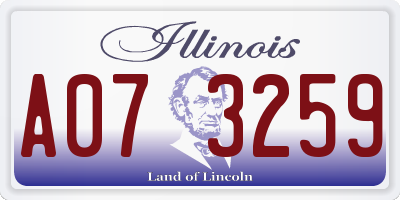 IL license plate A073259