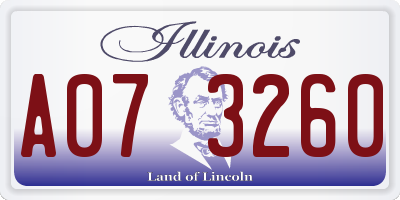 IL license plate A073260
