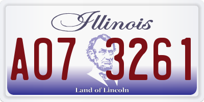 IL license plate A073261