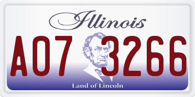 IL license plate A073266