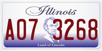 IL license plate A073268