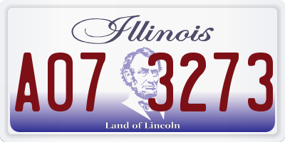 IL license plate A073273