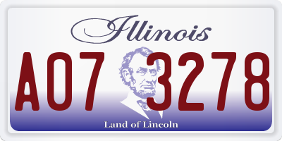IL license plate A073278