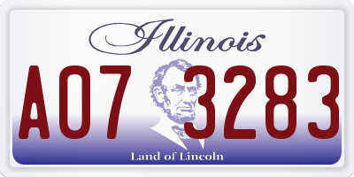 IL license plate A073283