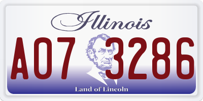 IL license plate A073286