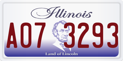 IL license plate A073293