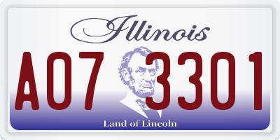 IL license plate A073301