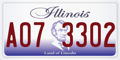 IL license plate A073302