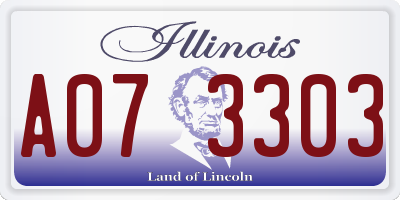 IL license plate A073303