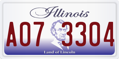 IL license plate A073304