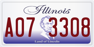 IL license plate A073308