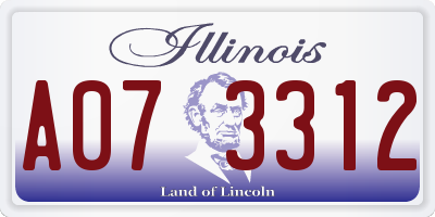 IL license plate A073312