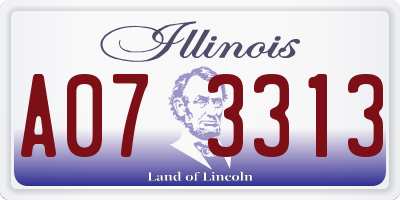 IL license plate A073313