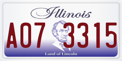 IL license plate A073315