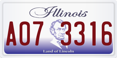 IL license plate A073316