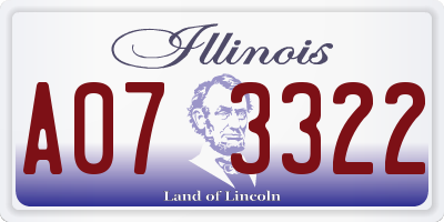 IL license plate A073322