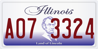 IL license plate A073324
