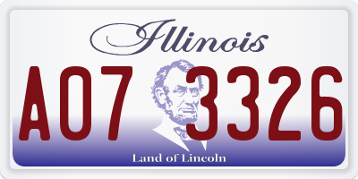 IL license plate A073326