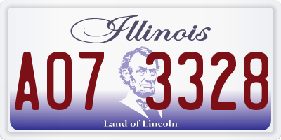 IL license plate A073328