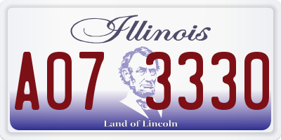 IL license plate A073330