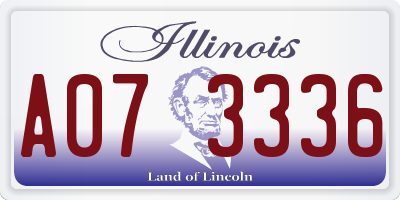 IL license plate A073336