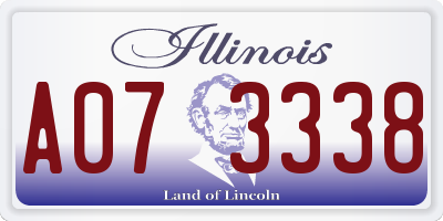 IL license plate A073338