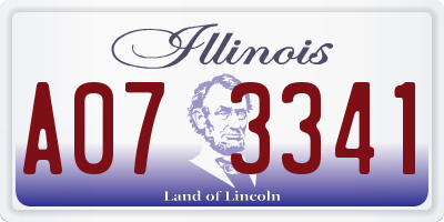IL license plate A073341