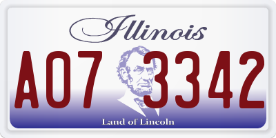 IL license plate A073342